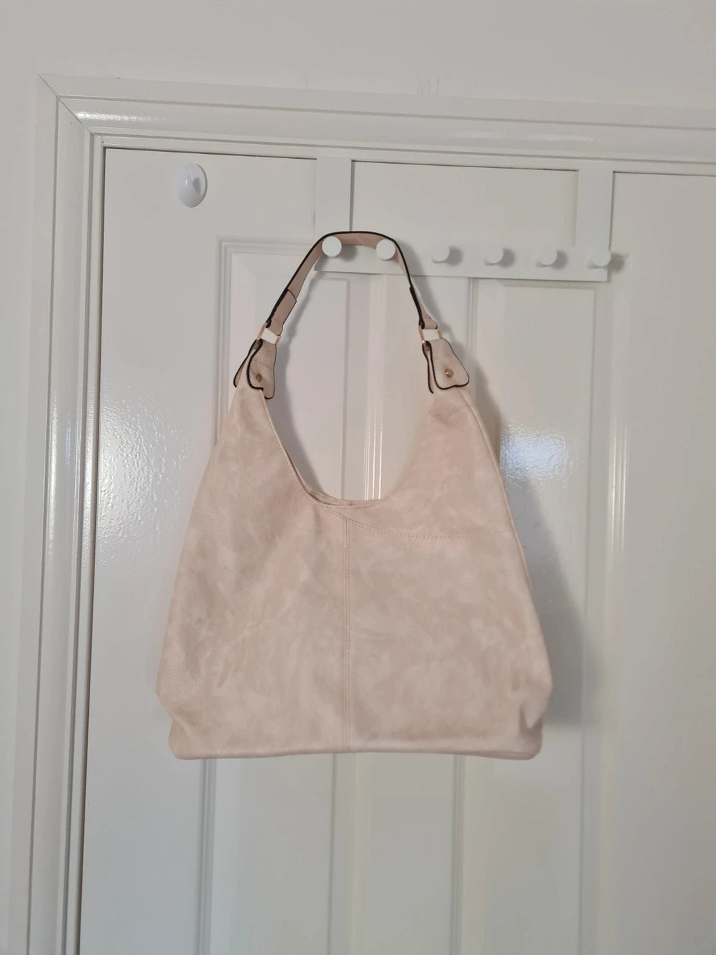Have Best women large designer  bag faux leather shoulder handbag shopping smart hobo zipper cream