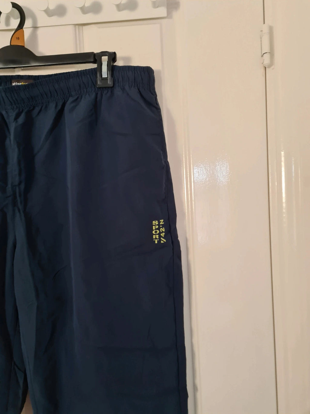 Atlas for men navy joggers style trousers elastic waist straight leg lightweight sport activewear XL