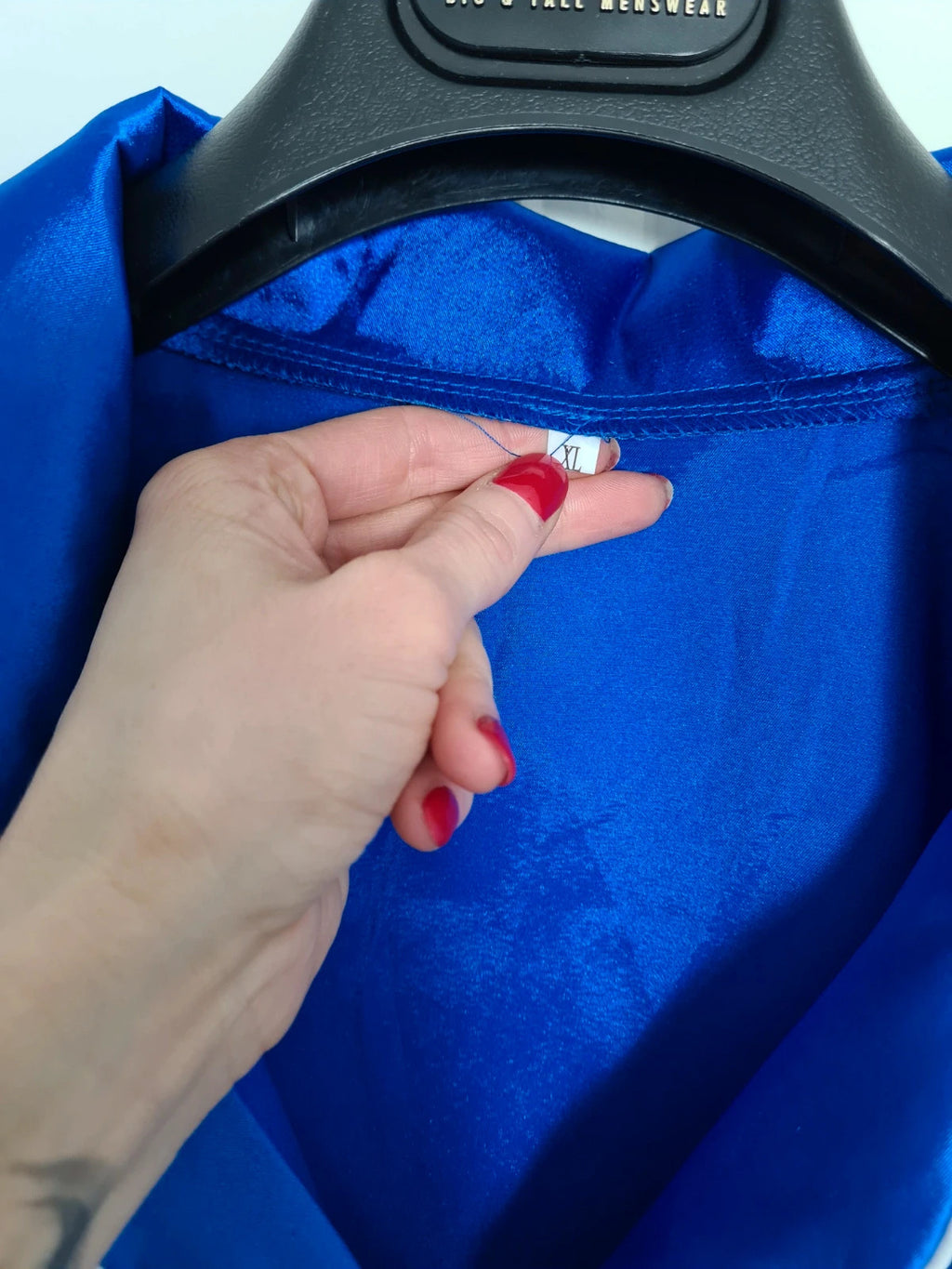 Generic women blue satin 2pcs pyjamas long sleeve V-neck shirt elastic waist pants nightwear XL/14
