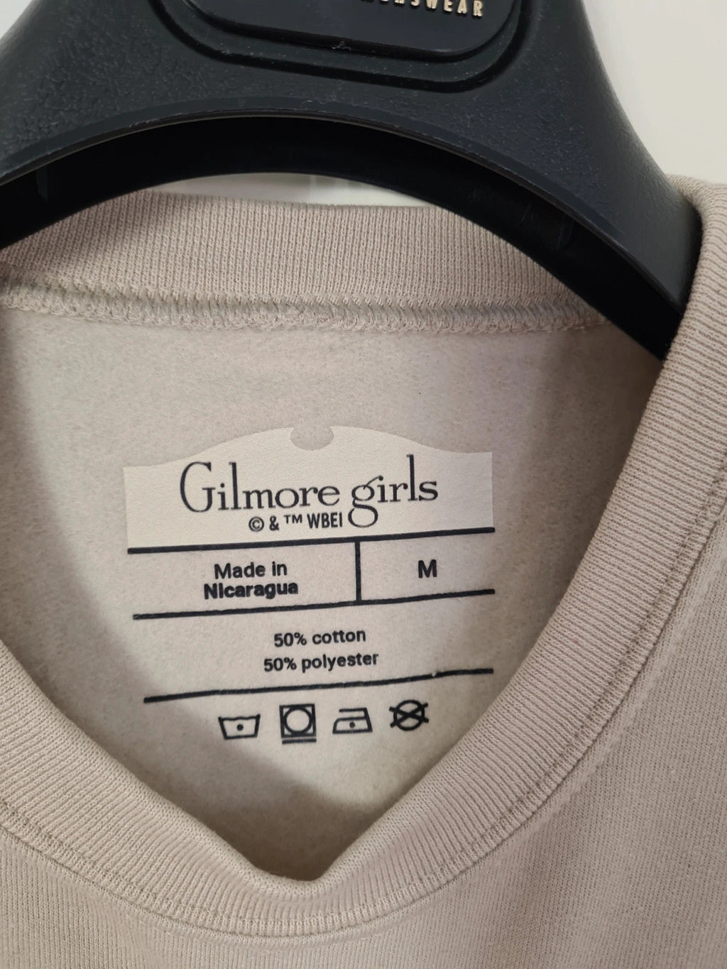 Gliomre Girls Luke's diner embroidered crew neck sweatershirt cotton mix cream jumper casual M