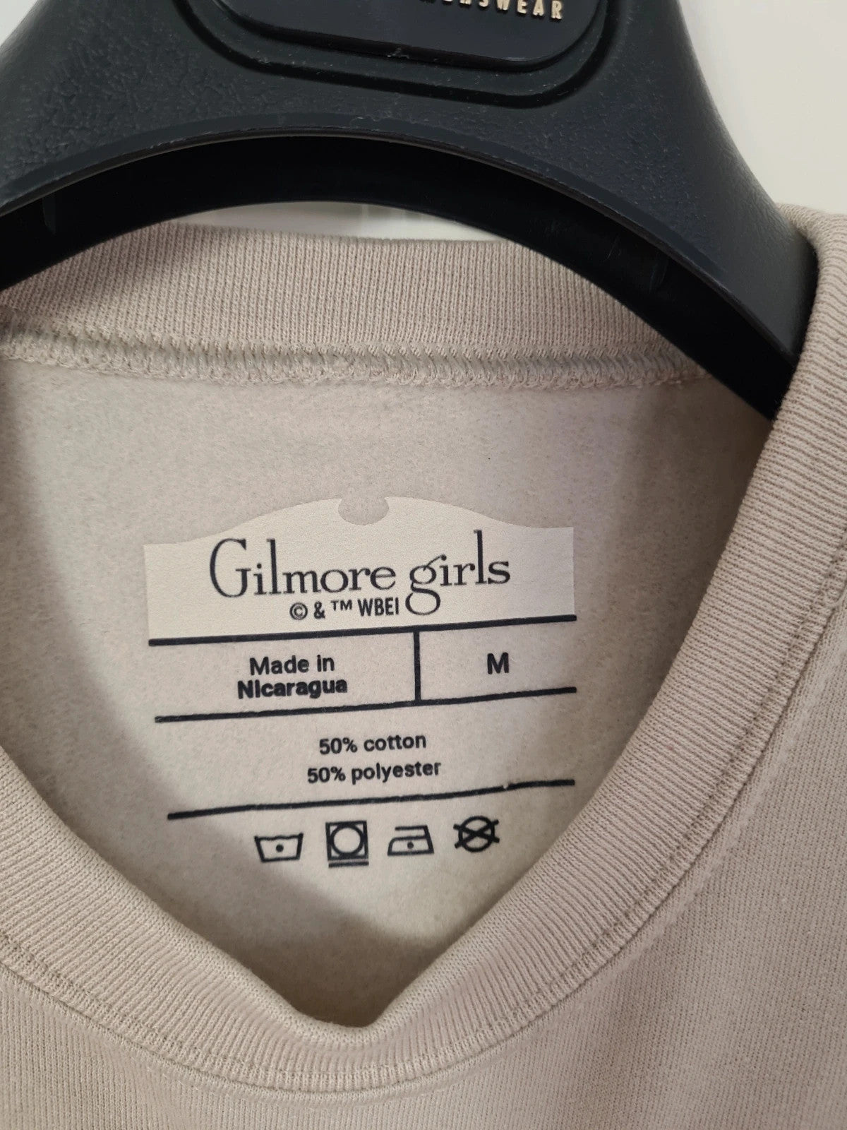 Gliomre Girls Luke's diner embroidered crew neck sweatershirt cotton mix cream jumper casual M