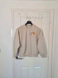Gliomre Girls Luke's diner embroidered crew neck sweatershirt cotton mix cream jumper casual M