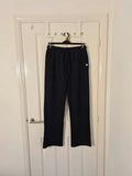 JK Attire men black waffle straight leg joggers drawstring waist relaxed fit casual M