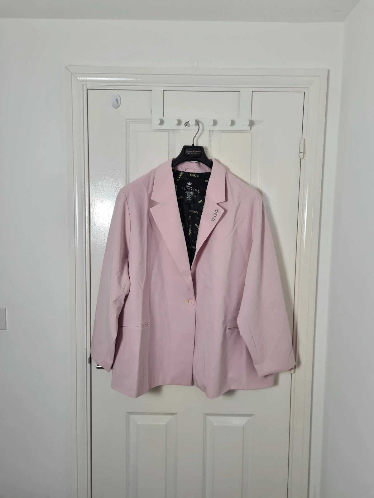 Disney women rose/pink blazer Princess buttons contrasting linied jacket oversized 5/6XL-22/24