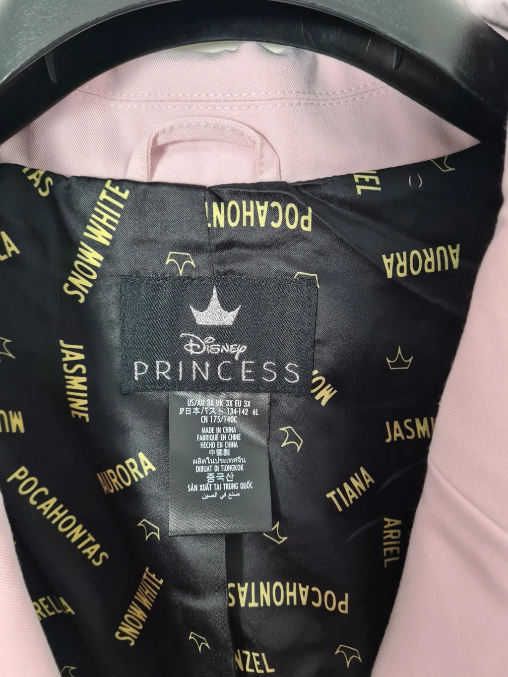 Disney women rose/pink blazer Princess buttons contrasting linied jacket oversized 5/6XL-22/24