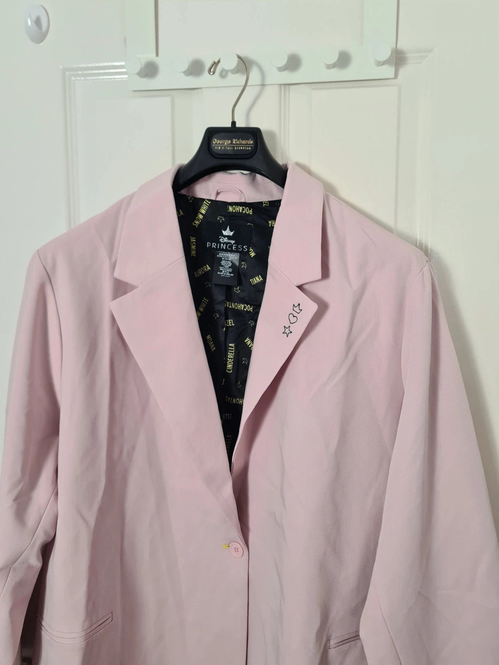 Disney women rose/pink blazer Princess buttons contrasting linied jacket oversized 5/6XL-22/24
