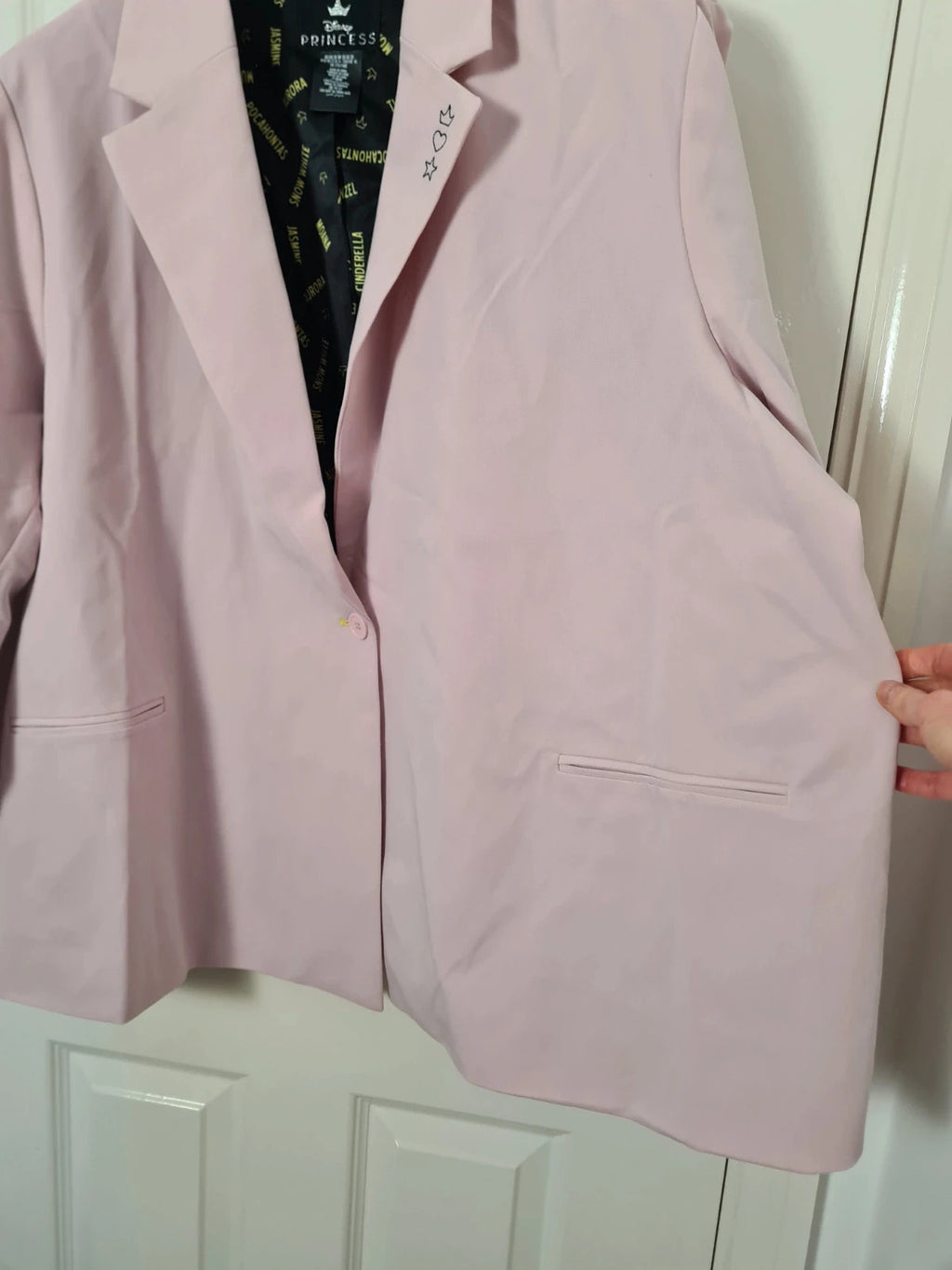 Disney women rose/pink blazer Princess buttons contrasting linied jacket oversized 5/6XL-22/24