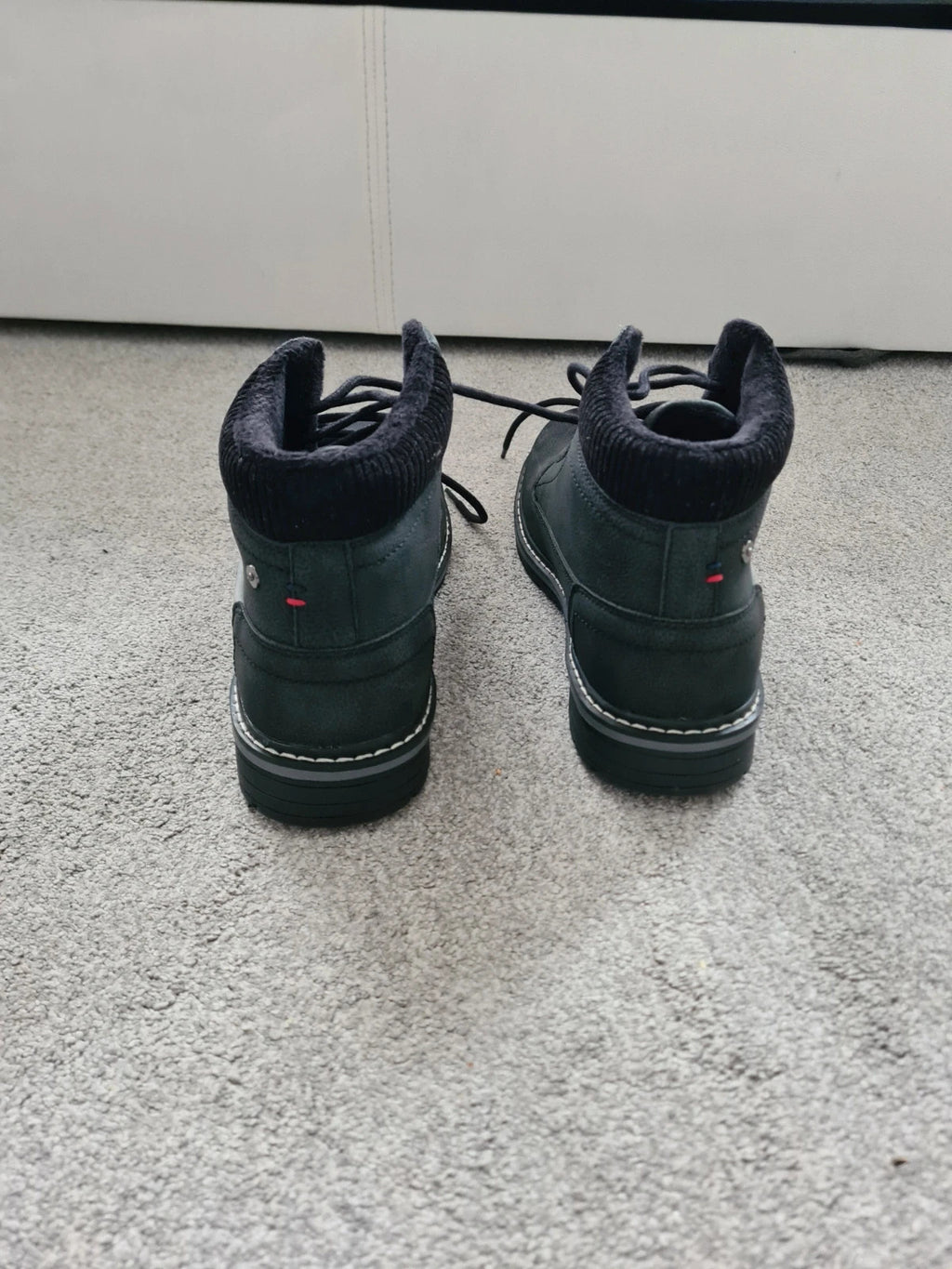 Generic men black snow boots ankle lightweight insulated sherpa lined trekking walking 7/41