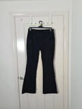 Generic women black high waist bootcut denim jeans stretch flared trousers tummy control casual L/12