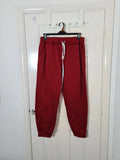 Generic women red joggers drawsting pockets activewear loungewear casual XL/14