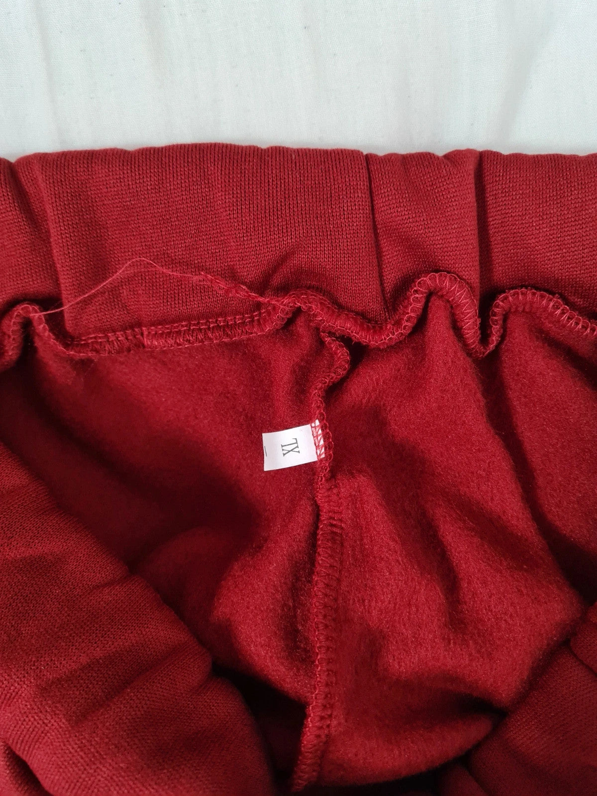 Generic women red joggers drawsting pockets activewear loungewear casual XL/14