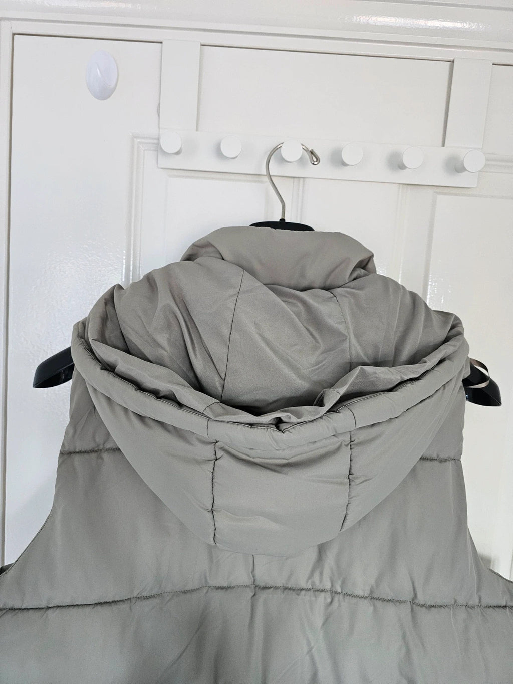 F&F body warmer gilet women longline padded qulited hood vest grey L