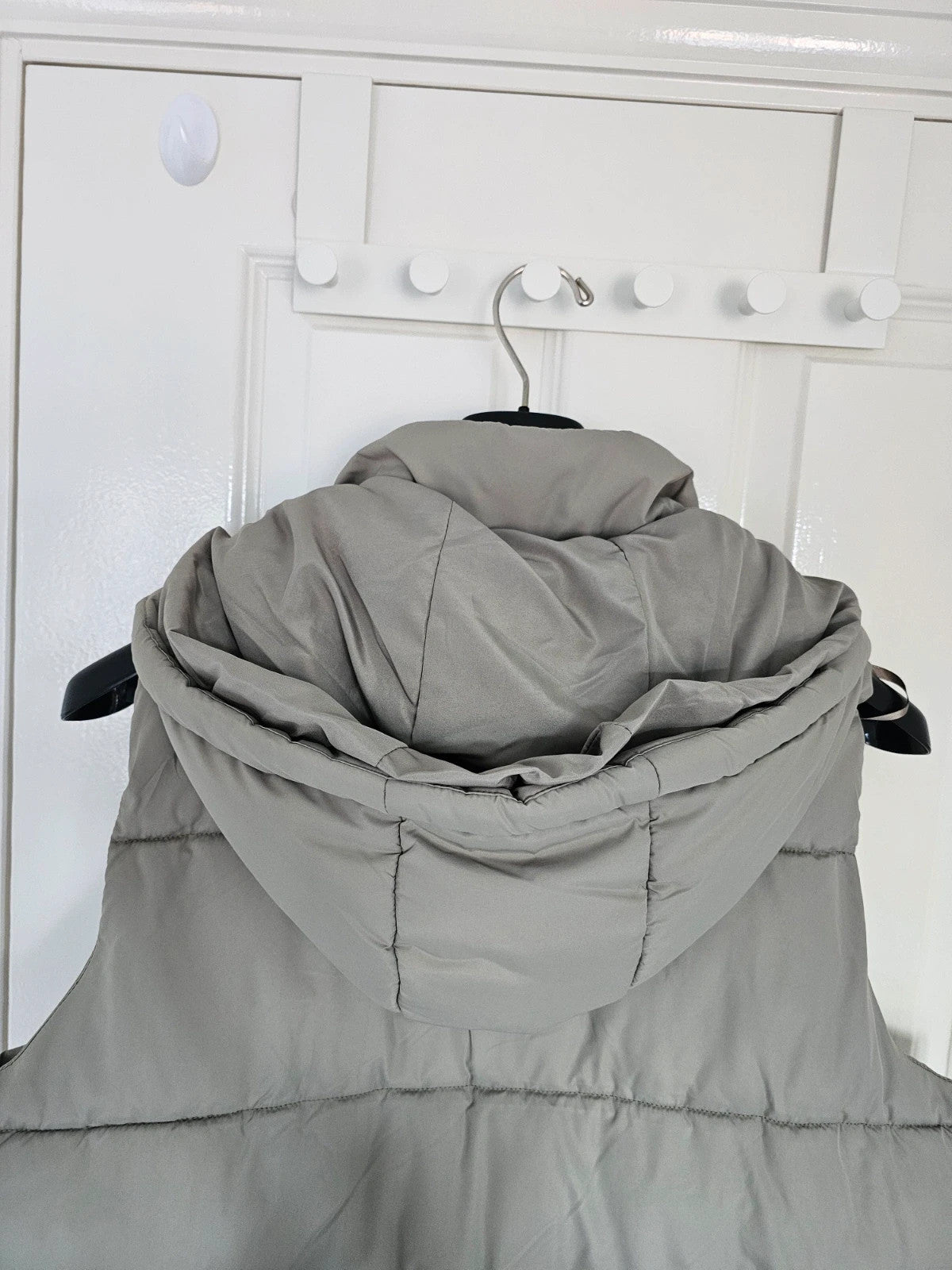 F&F body warmer gilet women longline padded qulited hood vest grey L