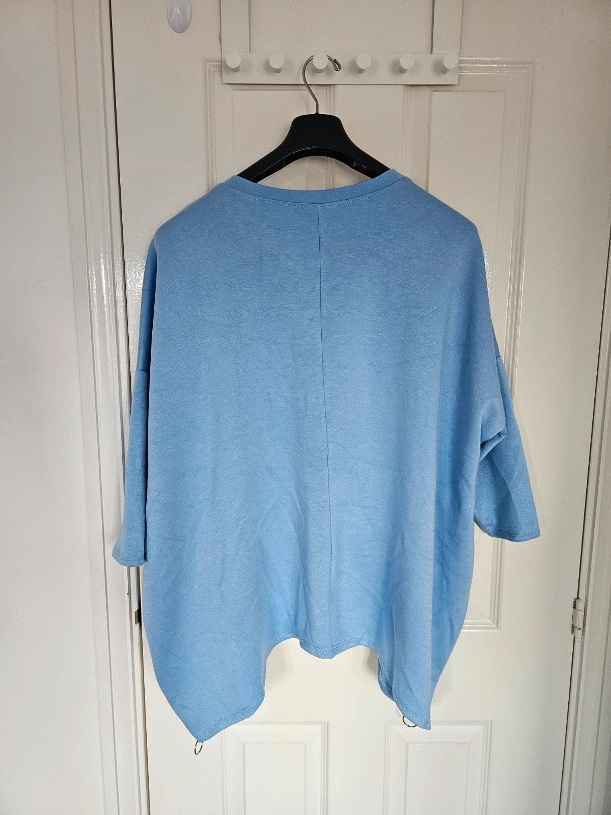 New Collection sweatshirt heart women short sleeve oversize italian tunic long jumper blue XL-3XL