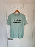 Generic I'm mom's favourite T-shirt unisex short sleeve basic crew neck tee green M/10-12