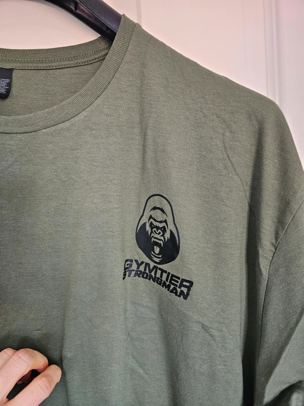 Gymtier strongman beast T-shirt men gym tee cotton mix activewear casual graphic green  2XL
