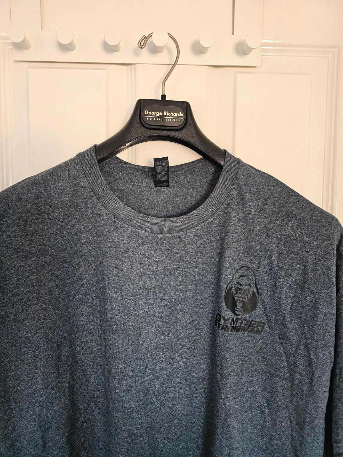 Gymtier strongman beast T-shirt men gym tee cotton mix graphic regular activewear casual navy 2XL