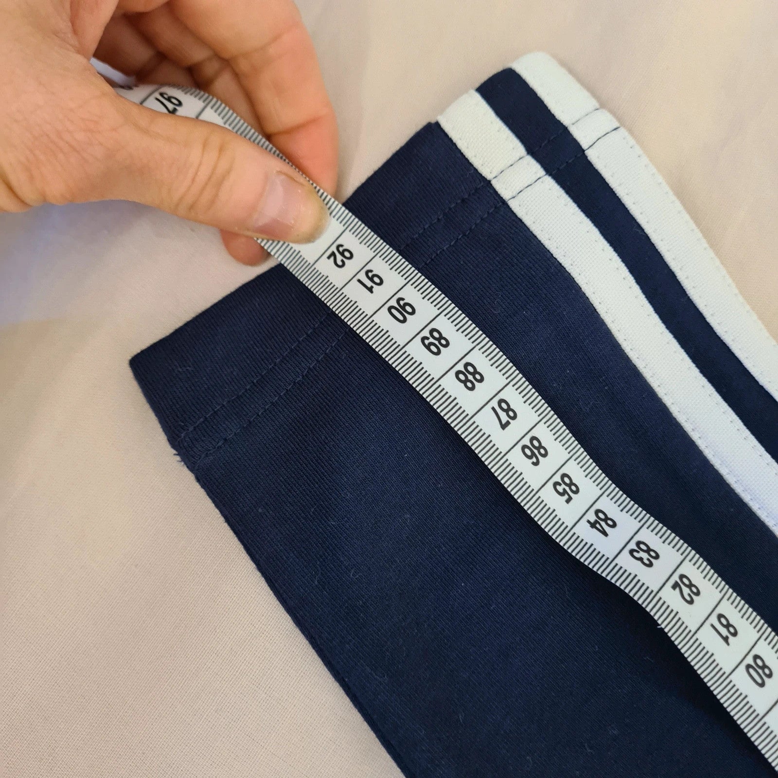 Adidas designed 2 move 3-stripes leggings tight fit cotton mid rise ankle length women navy XS/S