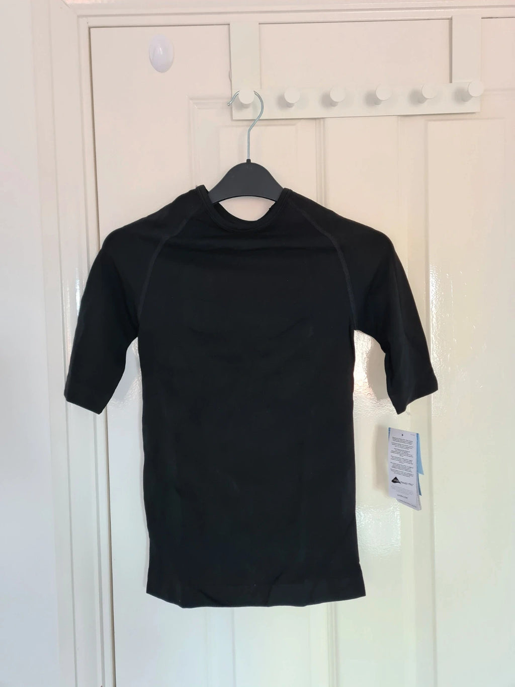 Generic activewear set short sleeve top/T-shirt shorts women co-ord running cycling black XS/6