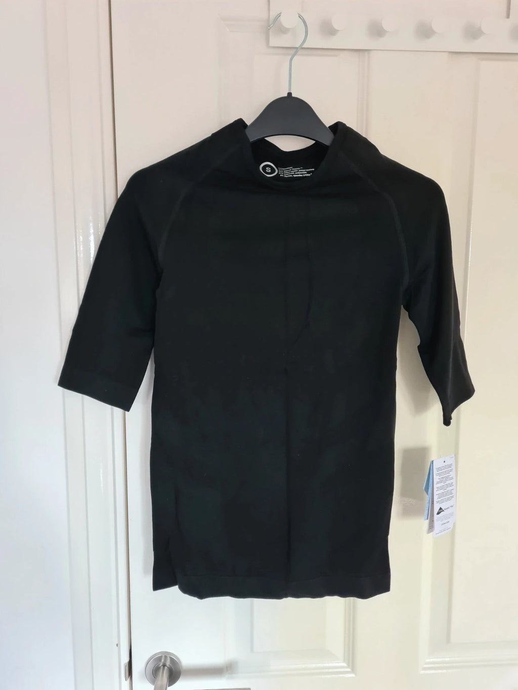 Generic activewear set short sleeve top/T-shirt shorts women co-ord running cycling black S/8
