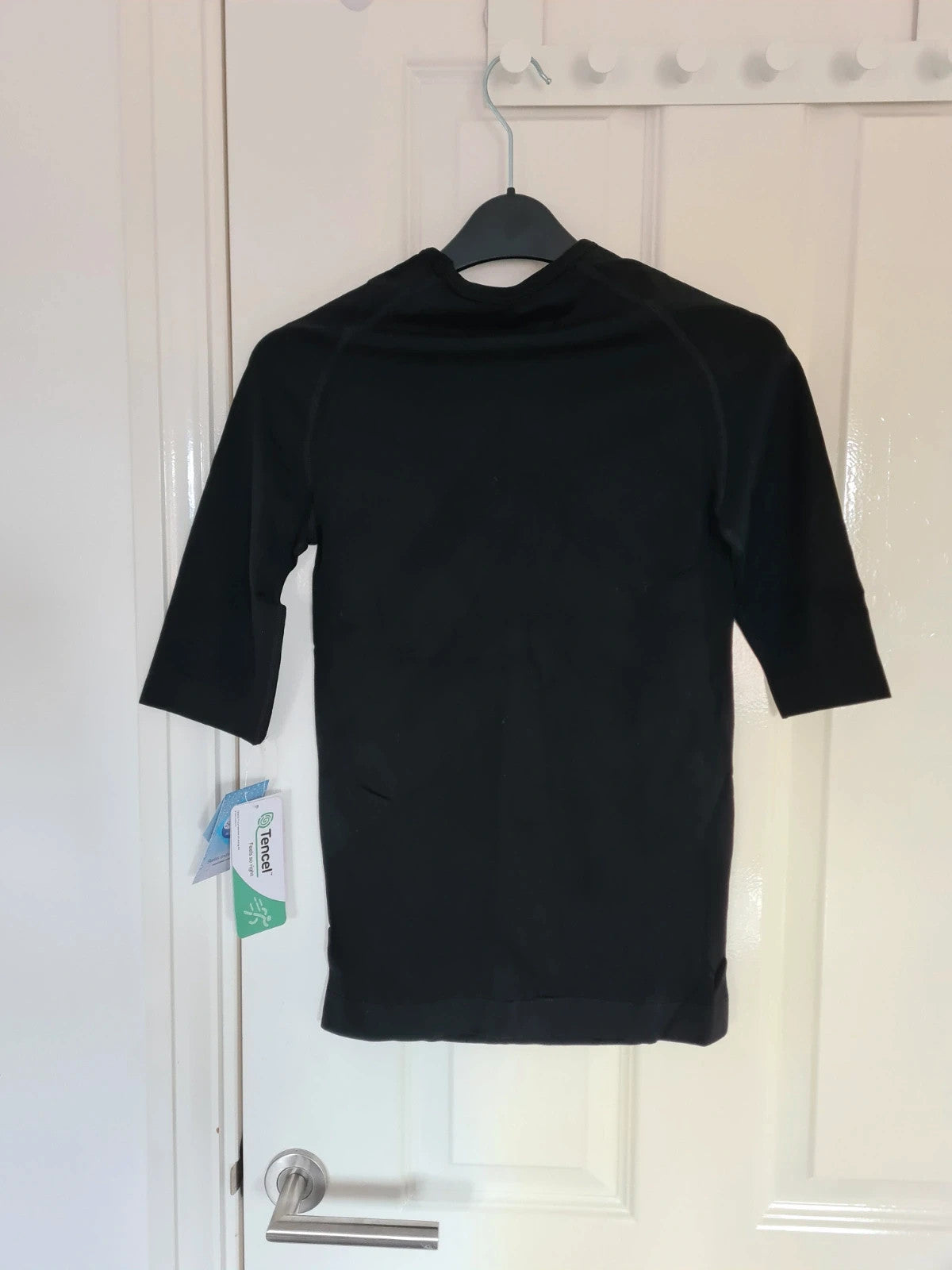 Generic activewear set short sleeve top/T-shirt shorts women co-ord running cycling black S/8
