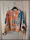 Disney Bambi Thumper crop sweater women all over print pullover cotton jumper multicolor 6XL/24