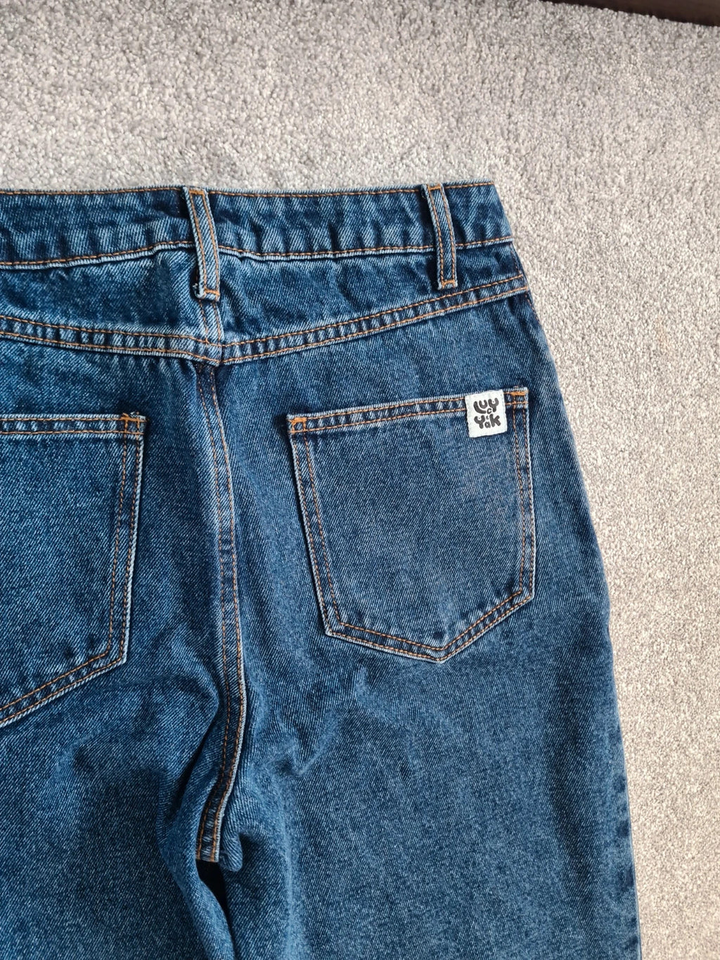 Lucy&yak Dana mom denim jeans women high waist straight leg cotton blue W26r/uk8/S New fit