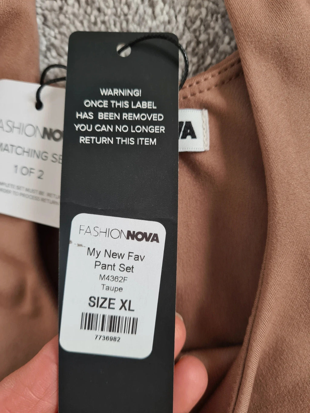 Fashion Nova sport bra crop top wide straps wome scoop neck activewear casual underwear beige XL/14