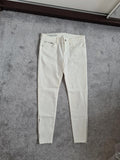 M&S skinny ankle grazer straight leg jeans women cotton slim fit mid rise zip hem casual L/12r