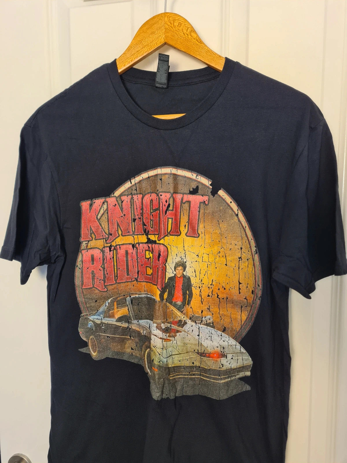 Gildan Knight Rider 1982 T-shirt men/women vintage tee crew neck regular black M