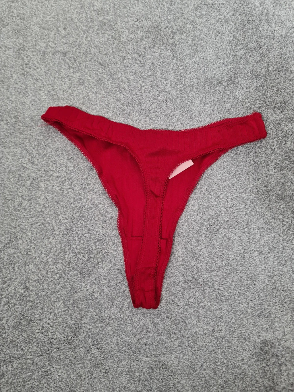 Boux avenue women red satin flower roisie pointelle thong lingerie underwear M/10