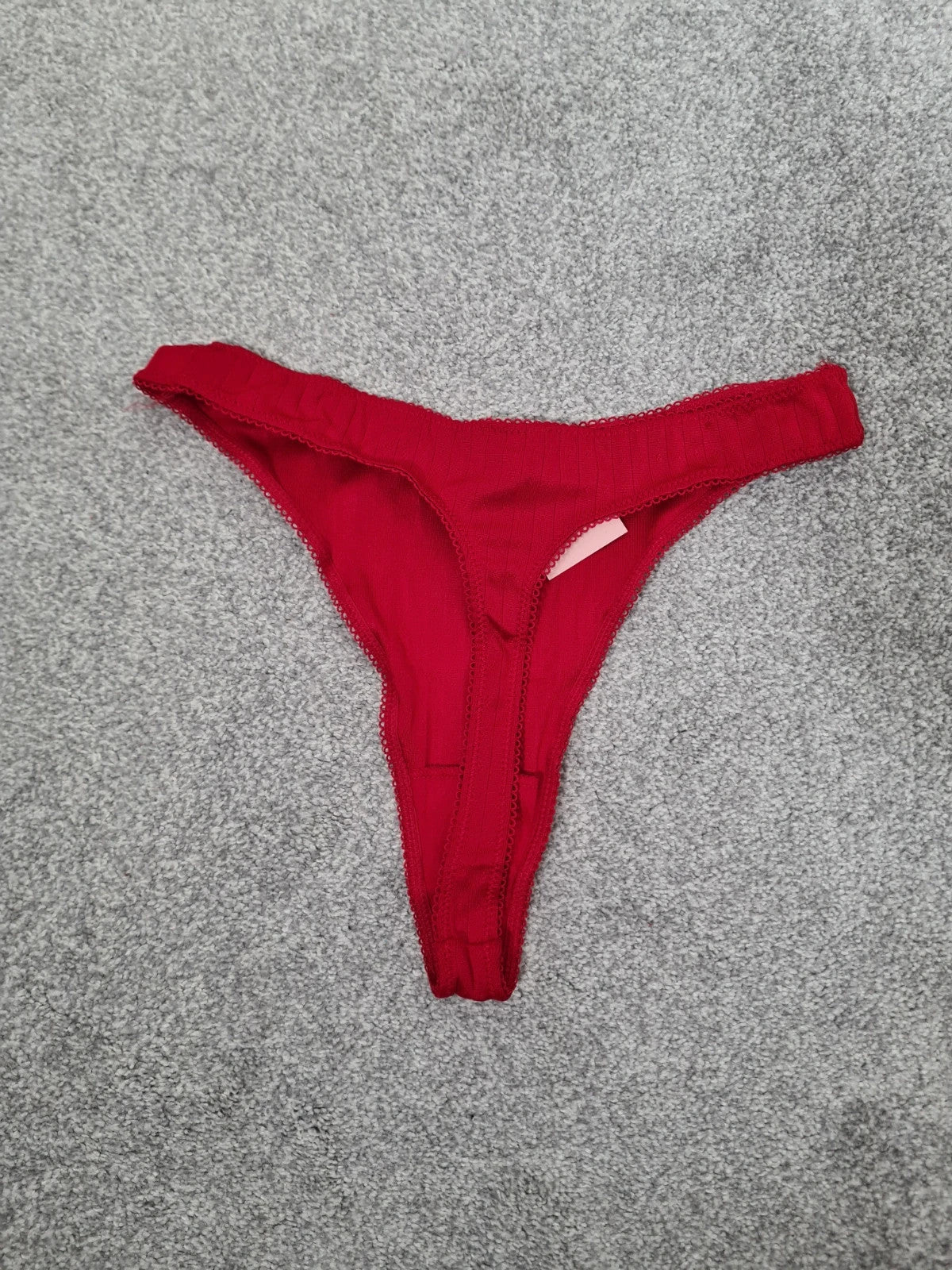 Boux avenue women red satin flower roisie pointelle thong lingerie underwear M/10