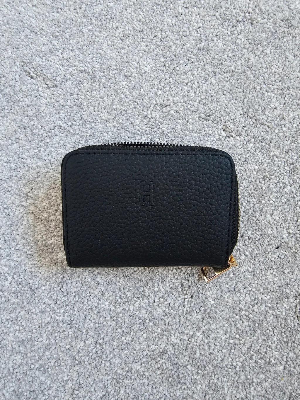 Generic mini wallet multiple card hold accordion wallet card case with zipper black