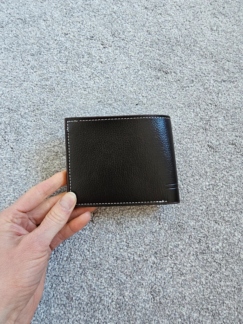 Generic classic bifold 2 section wallet credit card holder men elegant business wallet brown