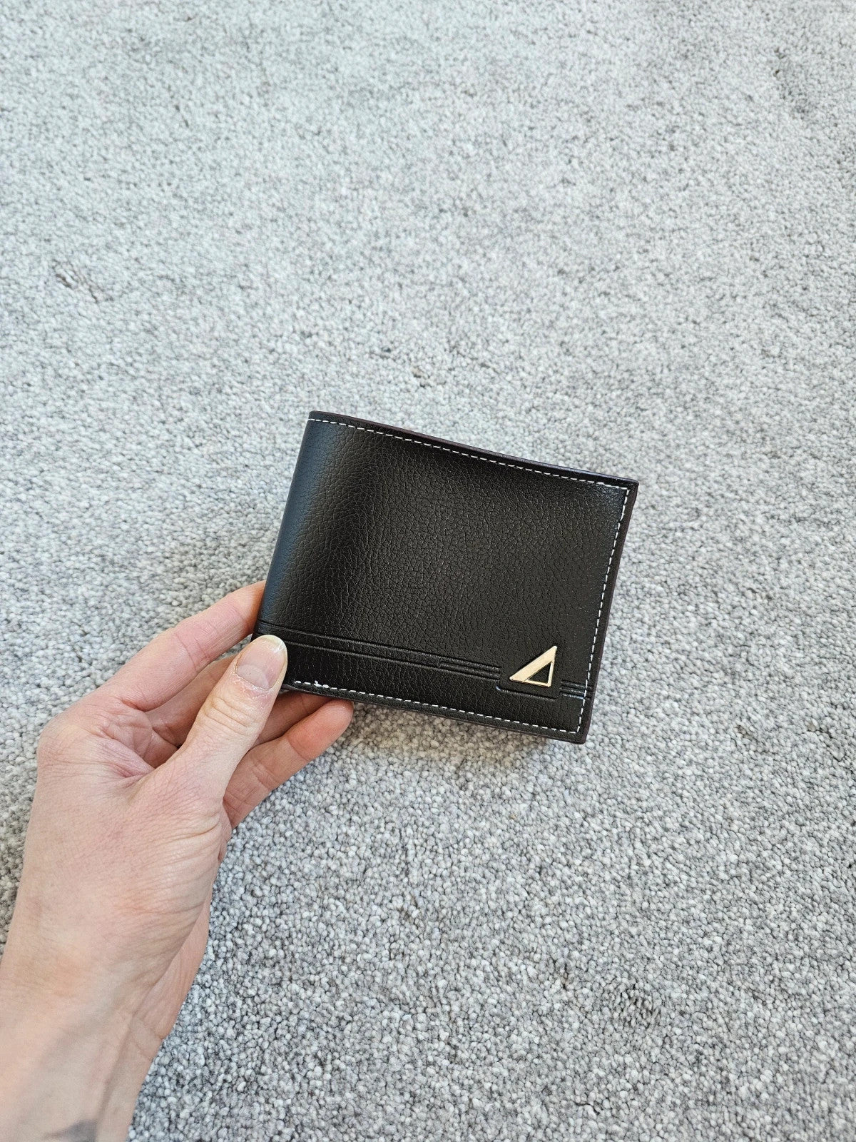 Generic classic bifold 2 section wallet credit card holder men elegant business wallet brown