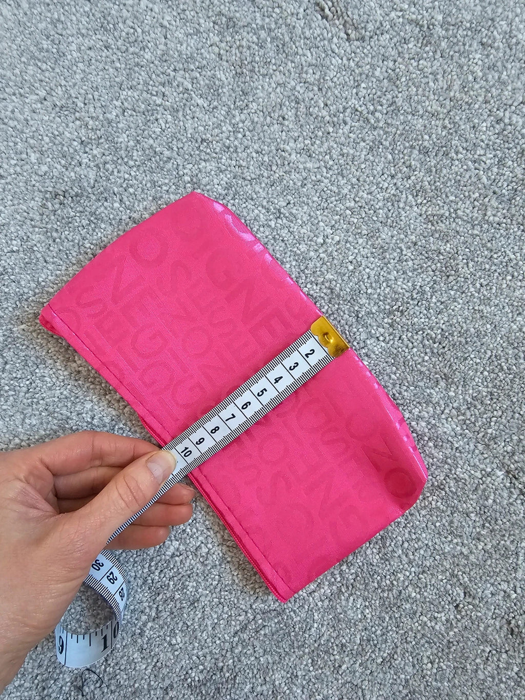 Generic pink travel make-up cosmetic bag square zipper portable bag letter print women