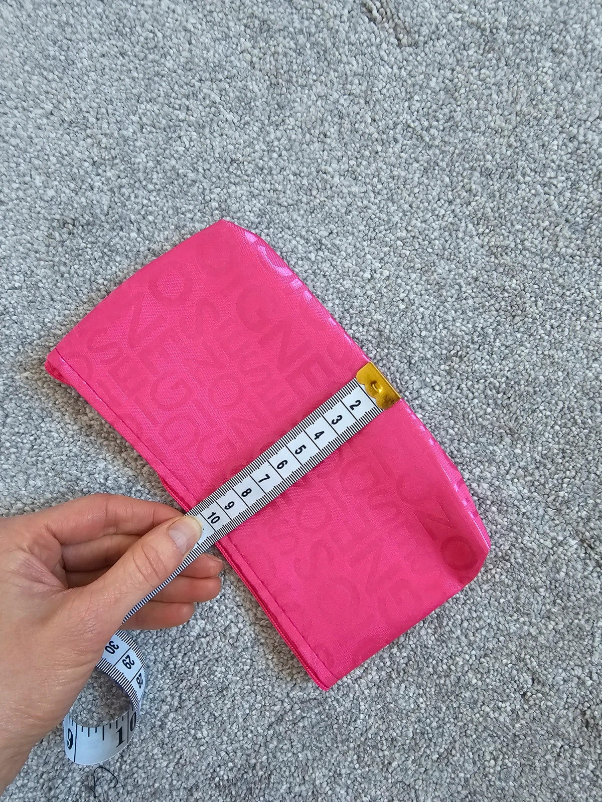 Generic pink travel make-up cosmetic bag square zipper portable bag letter print women