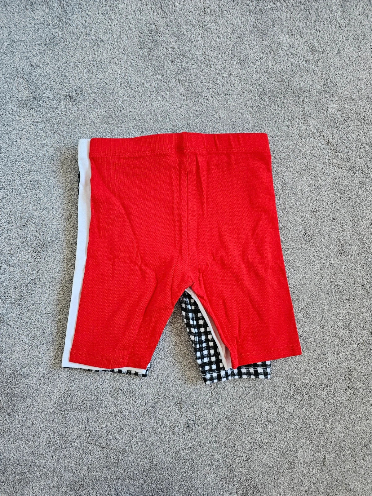 George kids girls 6/7y 6pcs set sleeveless cami top with cycling shorts cotton red/white/black
