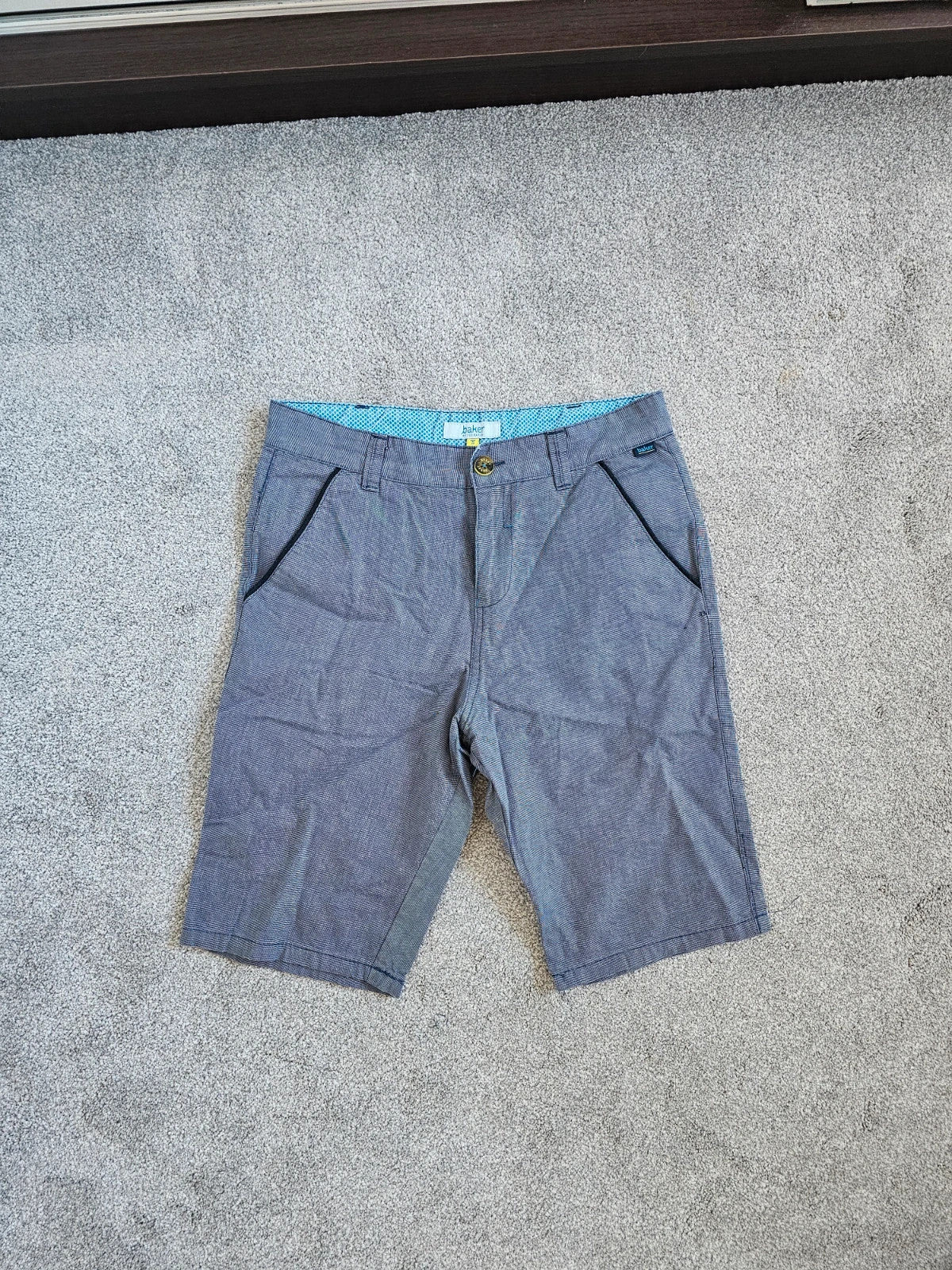 Ted Baker kids boys 13y blue chino shorts cotton casual summer suit set