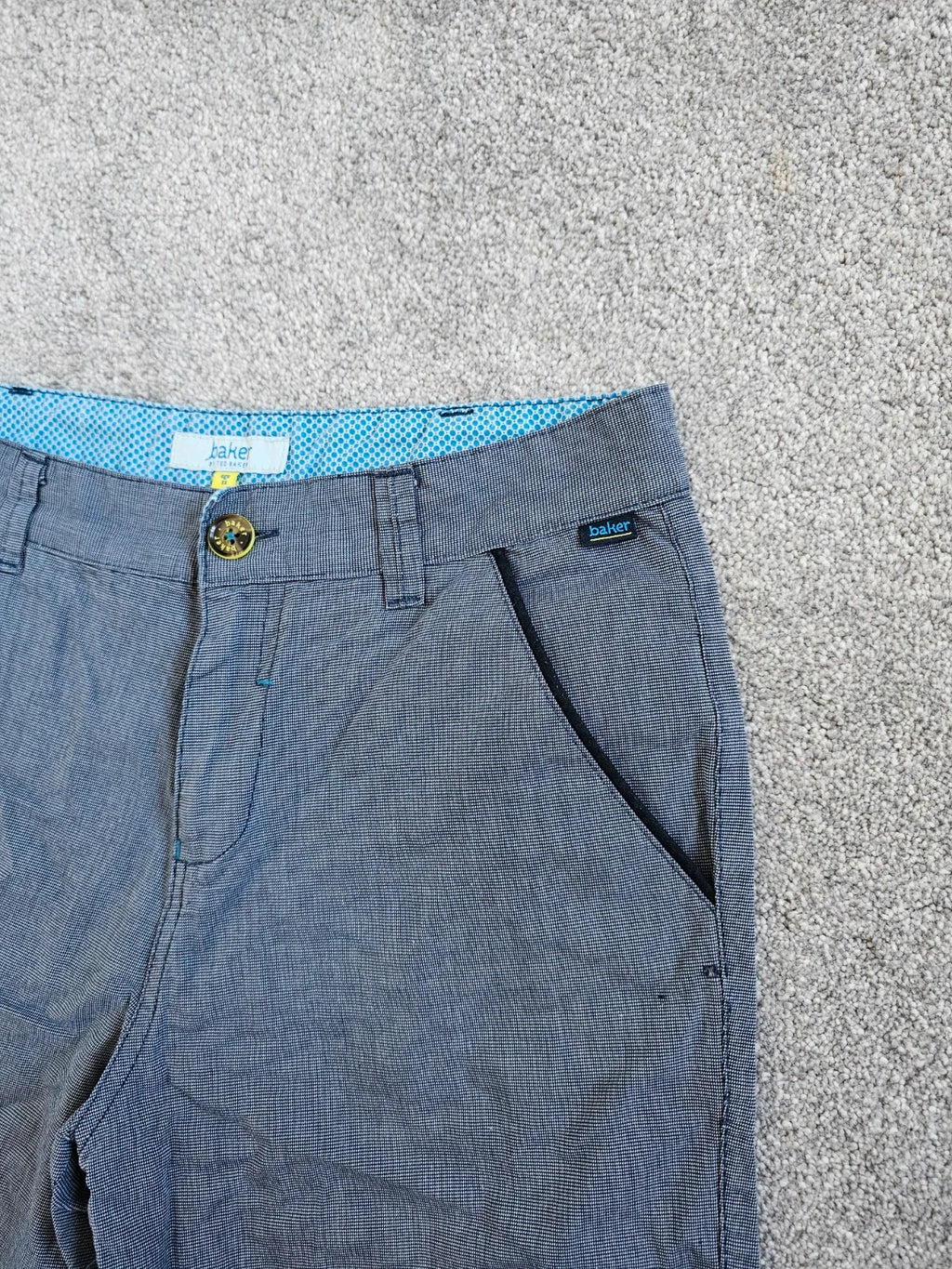 Ted Baker kids boys 13y blue chino shorts cotton casual summer suit set