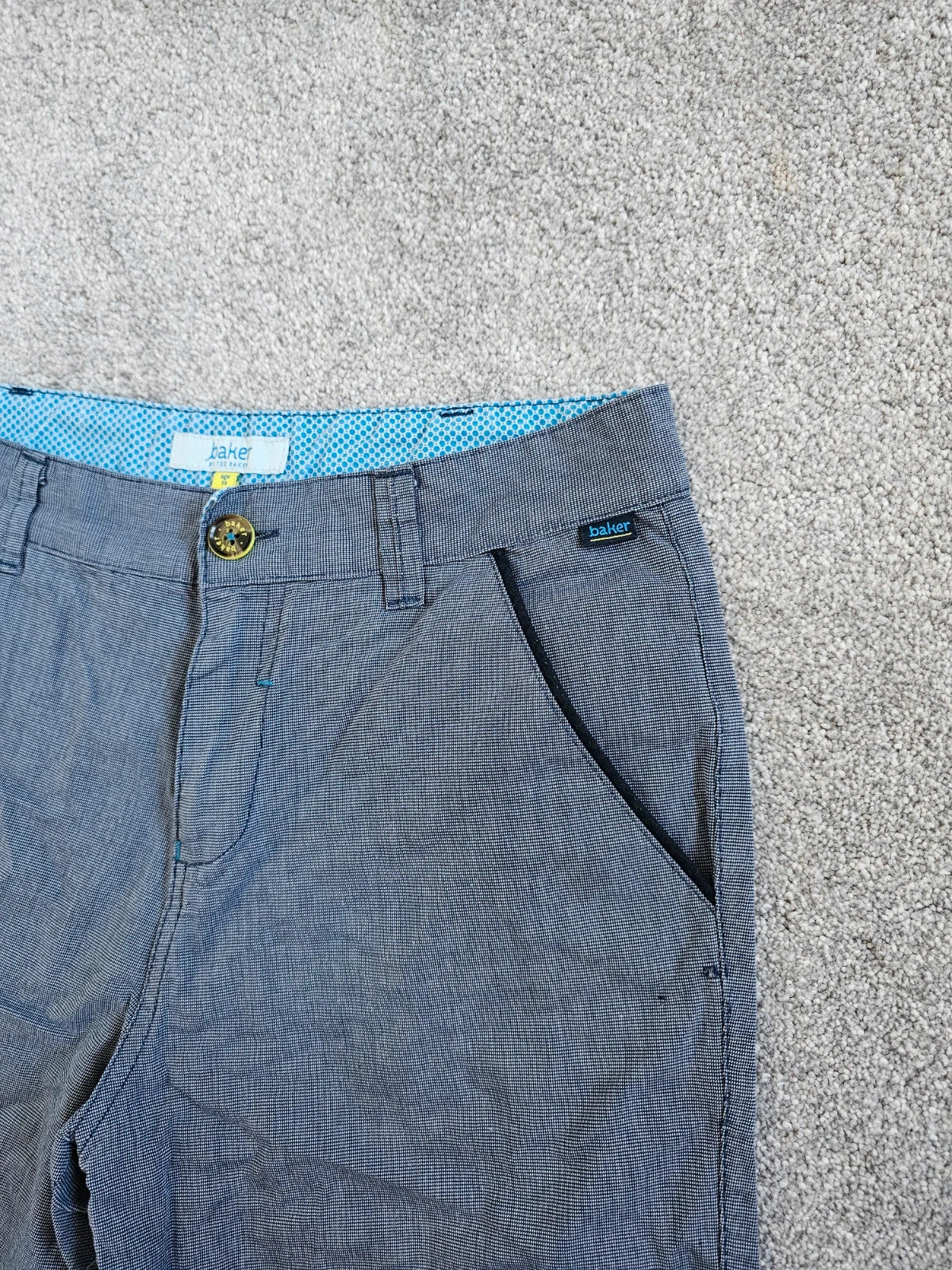 Ted Baker kids boys 13y blue chino shorts cotton casual summer suit set