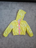 Billieblush kids girls 4y yellow hooded windbreak jumper zipper mesh lined cotton lightweight casual