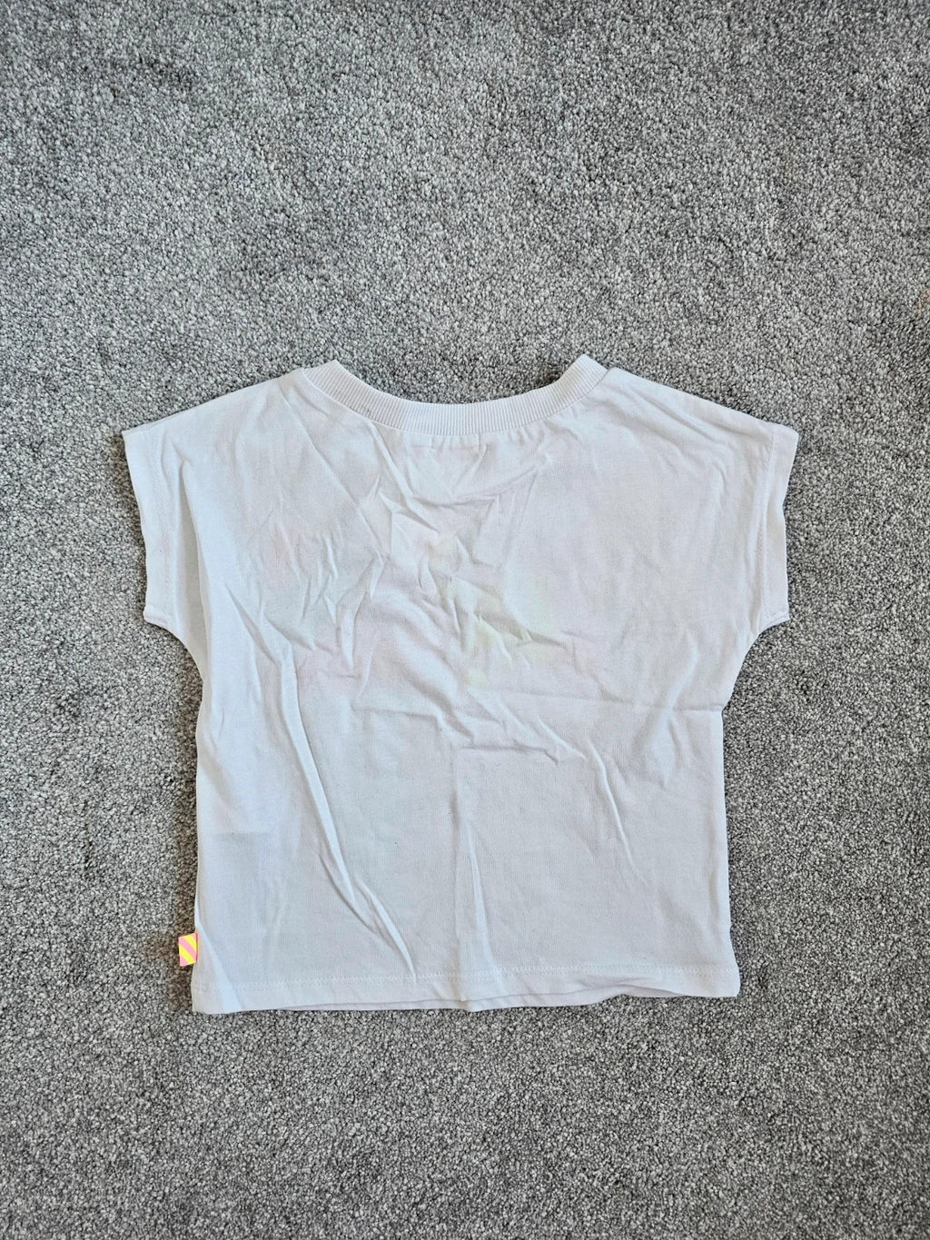 Billieblush kids girls 4y logo print cotton T-shirt crew neck short sleeve top white/multicolour