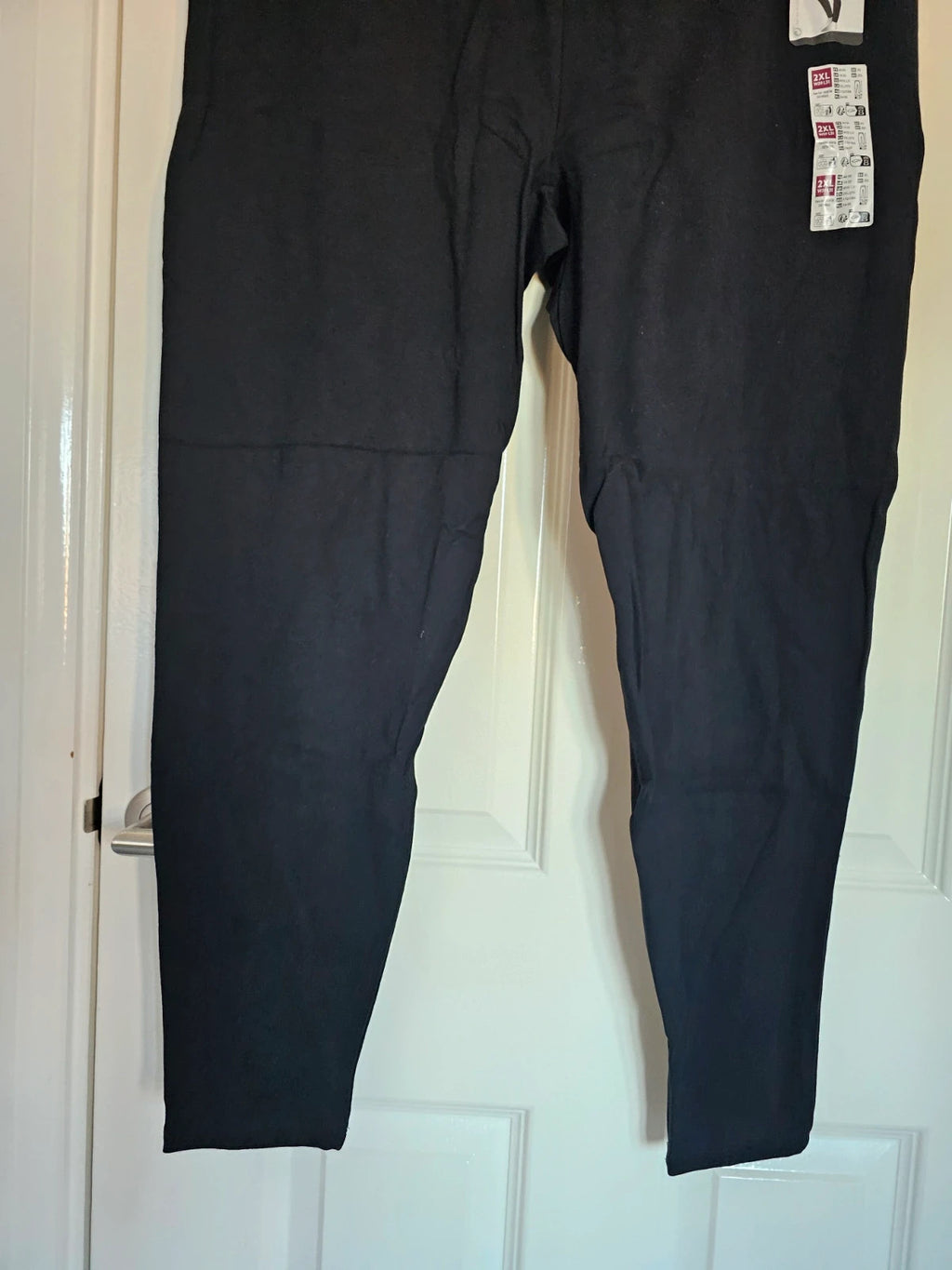 Decathlon nyamba fitness sport leggings women cotton elastic waist classic essentials black 2XL