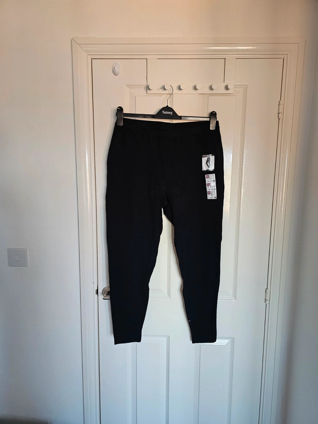 Decathlon nyamba fitness sport leggings women cotton elastic waist classic essentials black 2XL
