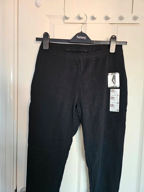 Decathlon nyamba fitness sport leggings women cotton elastic waist classic essentials black XL