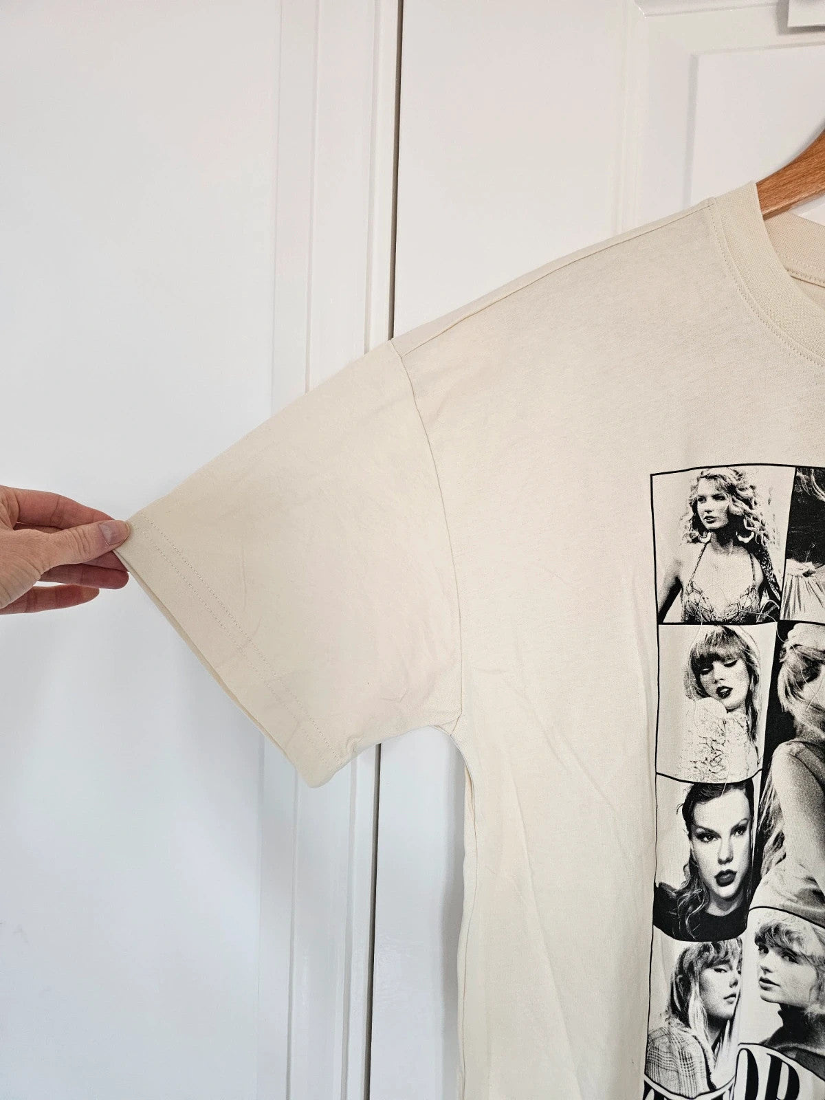 Taylor Swift The Eras tour through Vancouver cream T-shirt women oversized cotton tee S/8
