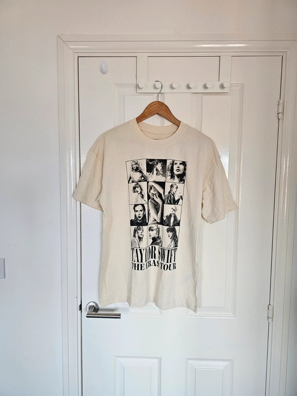 Taylor Swift The Eras tour through Vancouver cream T-shirt women oversized cotton tee S/8