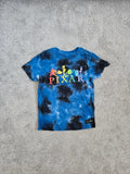 Disney kids boys 4y Pixar pride blue cotton T-shirt tie dye rainbow print t letter short sleeve top