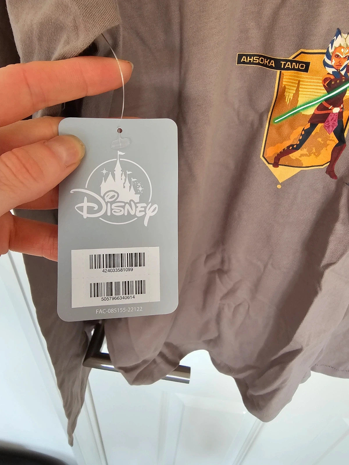 Disney Star Wars men long sleeve sweatshirt top Coruscant Yoda Yedi Ahsoka grey L